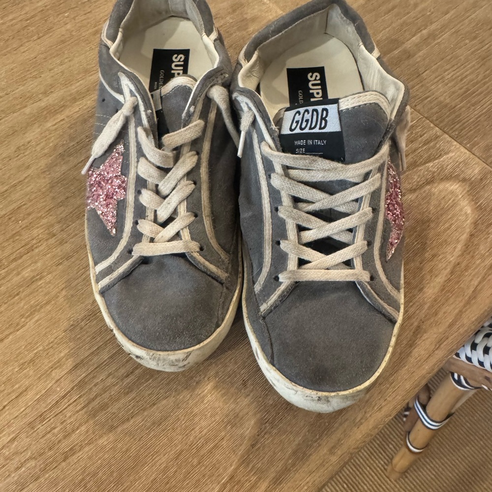 Golden Goose Gray and Pink Star Sneakers- Nordstrom Special Edition